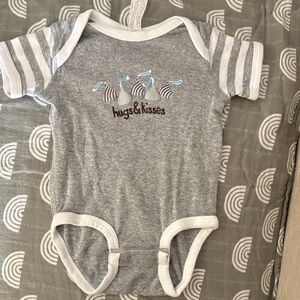 Rabbit Skins Gray Hugs & Kisses Bodysuit